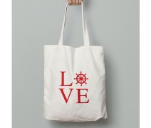 Love Yazılı Bez Çanta