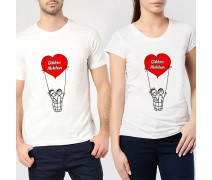 Sevgiliye Özel Kalp Balonlu T-Shirt
