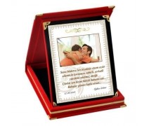 Babalara Özel Resim Baskılı ve Mesajlı Plaket
