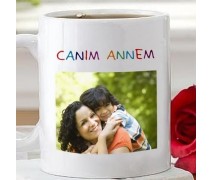 Canım Anneme Resim ve Mesaj Baskılı Kupa