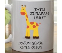 Kişiye Özel Tatlı Zürafam Kupa