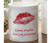 Sevgiliye Özel İsim ve Mesaj Yazılı Muck Kupa