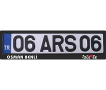 İsme Özel Tofaşk Plaka Çerçevesi
