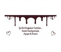 Kişiye Özel Çikolata Damlalı Kupa